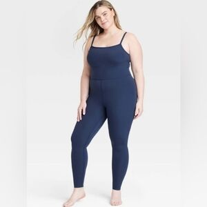 NWT All in Motion Navy Open Back Sleeveless Athletic Jumpsuit‎